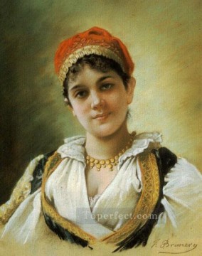 森の乙女の少女 エミール・ヴァーノン Oil Paintings